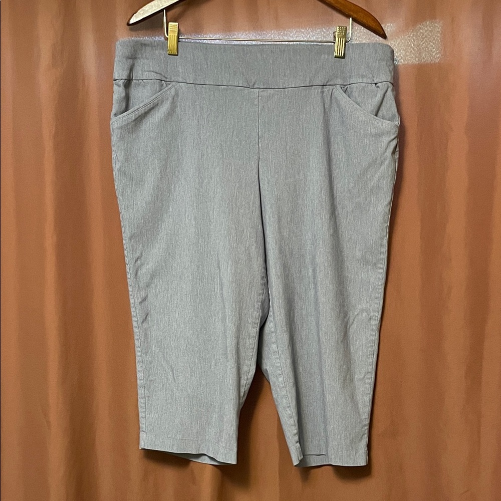 CJ Banks Women's Light Blue Capris